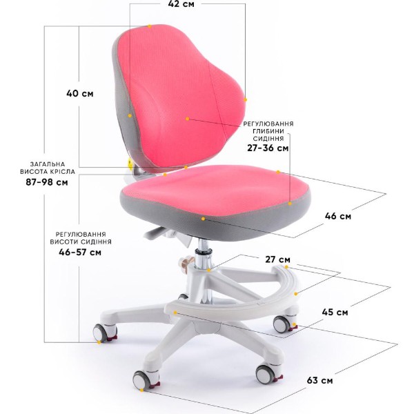 Фото - Крісло дитяче Evo-kids Mio Classic Pink (Y-405 KP)